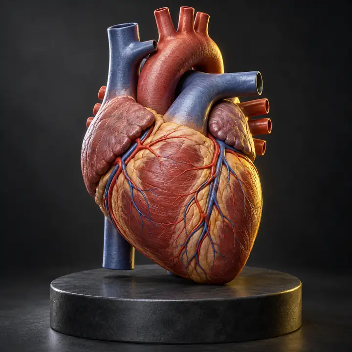 Detailliertes anatomisches 3D-Modell eines Herzens