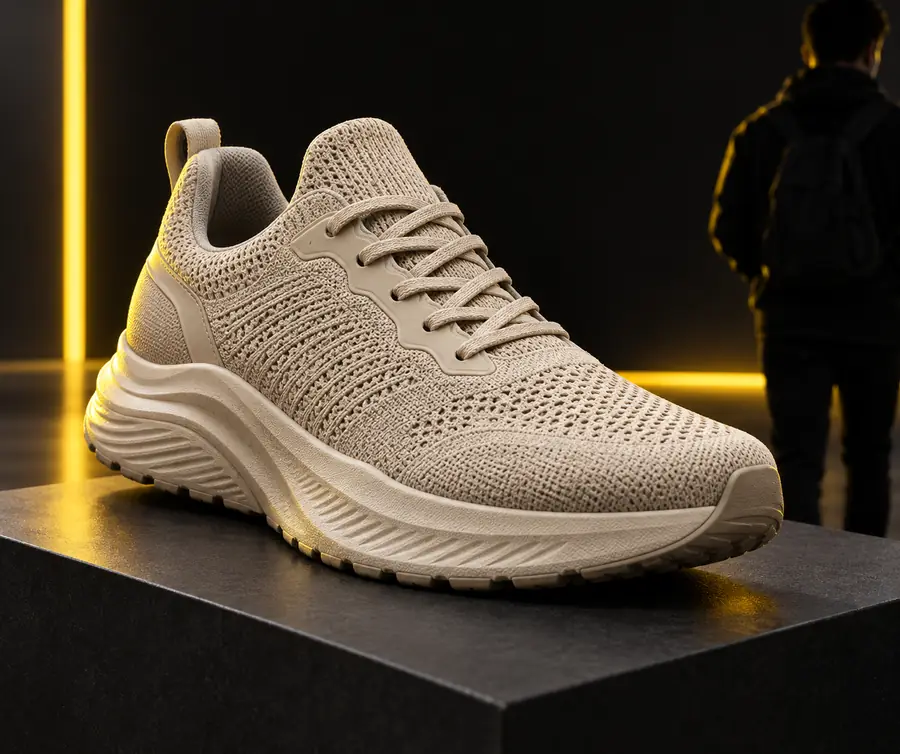 Beige athletic sneaker 3D product model