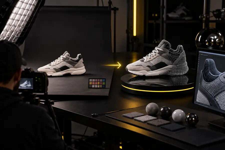 Product image converted into a high-quality 3D model